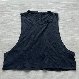 Lululemon Black Muscle Crop Tank